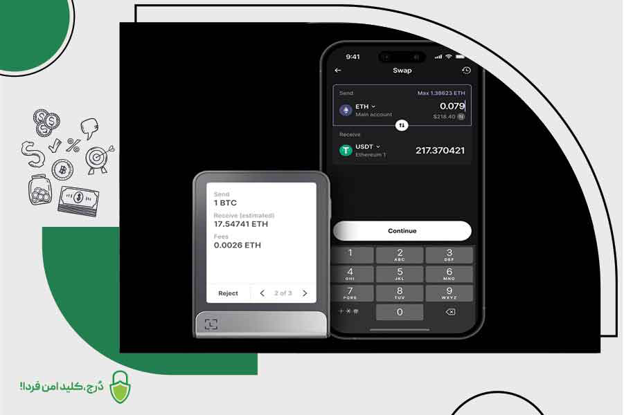 نصب اپلیکیشن بیتکوین و اتریوم در لجر با موبایل